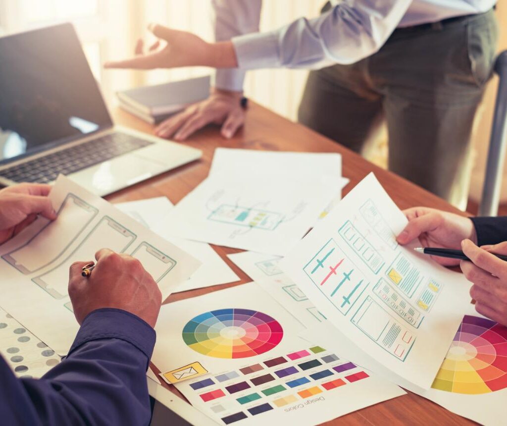 Designer Creativity Drawing A Website Outline And R3E9RP5 1 1024x860